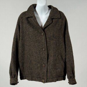 Authentic Vintage Burberrys London Tweed Wool Jacket Women's Size 14 Regular